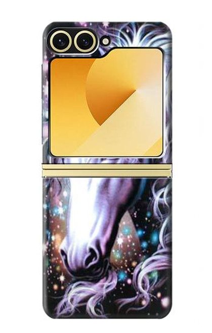 S0749 ユニコーン Unicorn Horse Samsung Galaxy Z Flip 6, Flip 7 FE バックケース、フリップケース・カバー