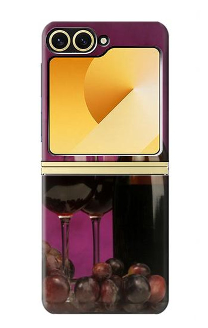 S0910 赤ワイン Red Wine Samsung Galaxy Z Flip 6, Flip 7 FE バックケース、フリップケース・カバー