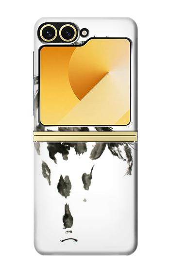 S1031 馬の絵筆 Horse Paintbrush Samsung Galaxy Z Flip 6, Flip 7 FE バックケース、フリップケース・カバー