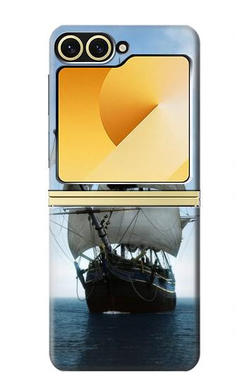 S1096 海で帆船 Sailing Ship in an Ocean Samsung Galaxy Z Flip 6, Flip 7 FE バックケース、フリップケース・カバー