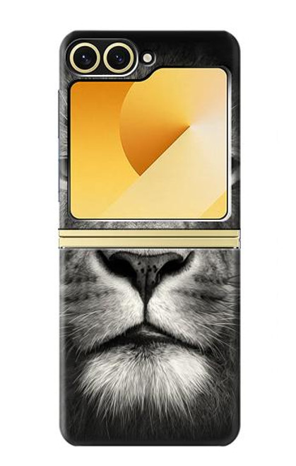 S1352 ライオンの顔 Lion Face Samsung Galaxy Z Flip 6, Flip 7 FE バックケース、フリップケース・カバー