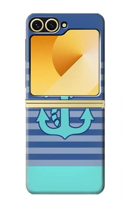 S2081 航海アンカー Nautical Anchor Samsung Galaxy Z Flip 6, Flip 7 FE バックケース、フリップケース・カバー