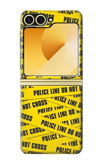 S2088 警察の警戒線は交差しません Police Line Do Not Cross Samsung Galaxy Z Flip 6, Flip 7 FE バックケース、フリップケース・カバー