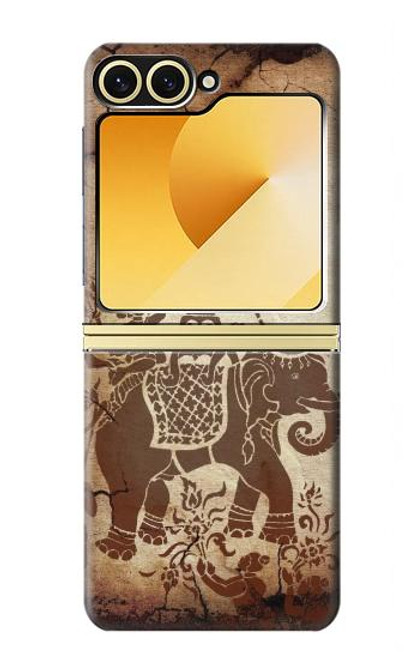 S2102 タイアート 象に仏 Thai Art Buddha on Elephant Samsung Galaxy Z Flip 6 バックケース、フリップケース・カバー