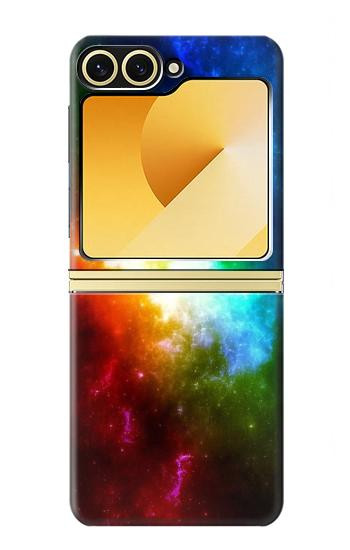 S2312 カラフル 虹 宇宙 銀河 Colorful Rainbow Space Galaxy Samsung Galaxy Z Flip 6, Flip 7 FE バックケース、フリップケース・カバー