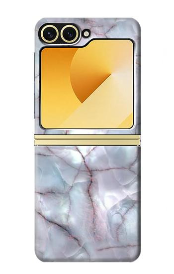 S2316 ダークブルーマーブルグラフィック Dark Blue Marble Texture Graphic Print Samsung Galaxy Z Flip 6, Flip 7 FE バックケース、フリップケース・カバー
