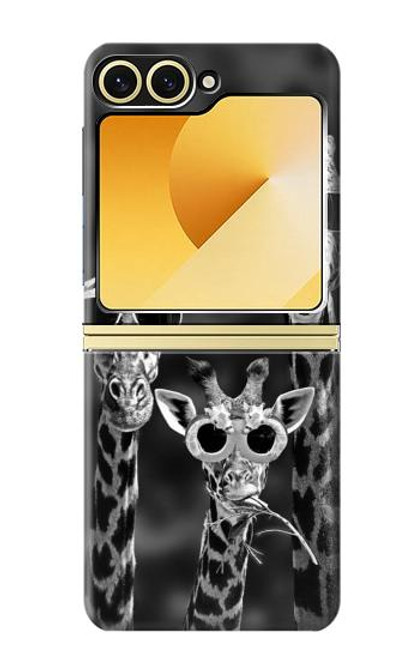 S2327 サングラスとキリン Giraffes With Sunglasses Samsung Galaxy Z Flip 6, Flip 7 FE バックケース、フリップケース・カバー