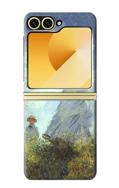 S2415 クロード・モネ パラソルを持つ女性 Claude Monet Woman with a Parasol Samsung Galaxy Z Flip 6, Flip 7 FE バックケース、フリップケース・カバー S2415 クロード・モネ パラソルを持つ女性 Claude Monet Woman with a Parasol Samsung Galaxy Z Flip 6, Flip 7 FE バックケース、フリップケース・カバー
