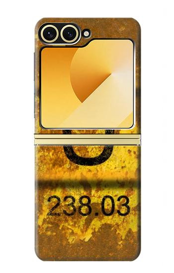 S2447 原子力古いさびたウラン廃棄物バレル Nuclear Old Rusty Uranium Waste Barrel Samsung Galaxy Z Flip 6, Flip 7 FE バックケース、フリップケース・カバー