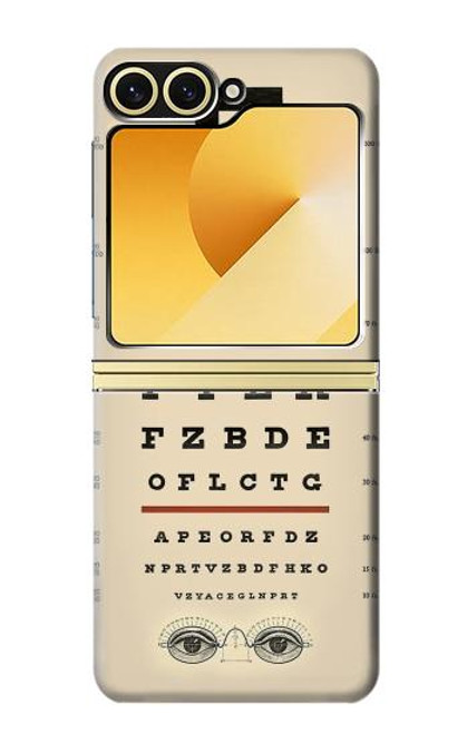 S2502 目の検査図ポスター Eye Exam Chart Decorative Decoupage Poster Samsung Galaxy Z Flip 6, Flip 7 FE バックケース、フリップケース・カバー
