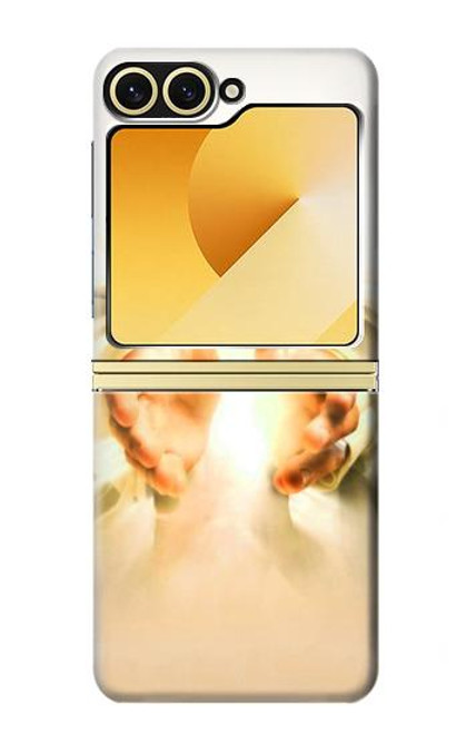 S2546 神の手 天国 Hand of God Heaven Samsung Galaxy Z Flip 6, Flip 7 FE バックケース、フリップケース・カバー