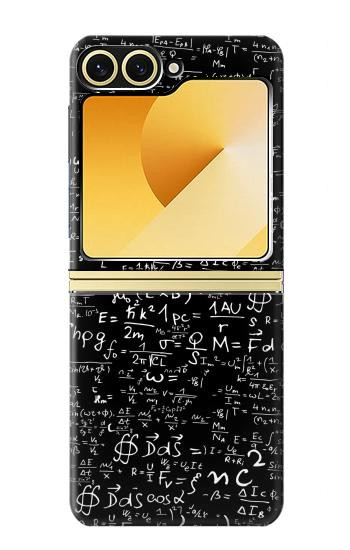 S2574 数学物理学黒板式 Mathematics Physics Blackboard Equation Samsung Galaxy Z Flip 6, Flip 7 FE バックケース、フリップケース・カバー