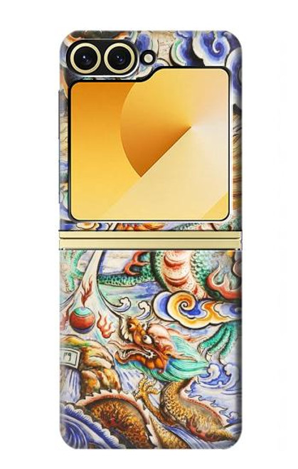 S2584 中国のドラゴンアート Traditional Chinese Dragon Art Samsung Galaxy Z Flip 6, Flip 7 FE バックケース、フリップケース・カバー