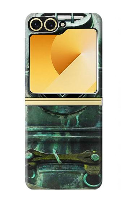 S2632 アンティークヴィンテージ深海ダイビングヘルメット Antique Vintage Deep Sea Diver Helmet Samsung Galaxy Z Flip 6, Flip 7 FE バックケース、フリップケース・カバー