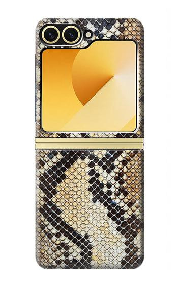 S2703 スネークスキンテクスチャグラフィックプリント Snake Skin Texture Graphic Printed Samsung Galaxy Z Flip 6, Flip 7 FE バックケース、フリップケース・カバー