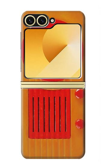 S2780 ヴィンテージオレンジベークライトラジオ Vintage Orange Bakelite Radio Samsung Galaxy Z Flip 6, Flip 7 FE バックケース、フリップケース・カバー