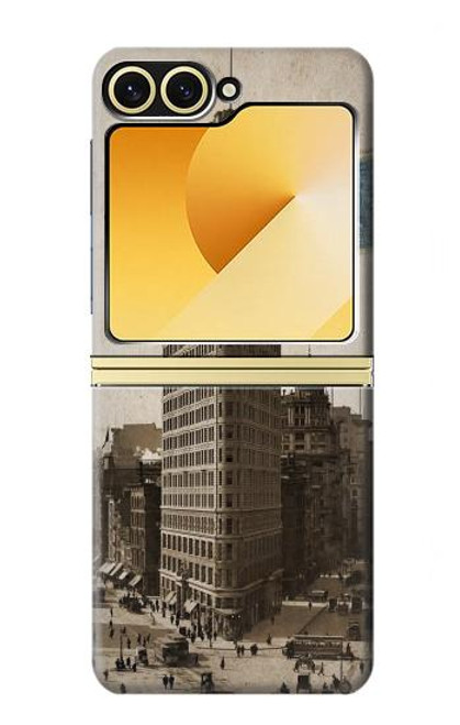 S2832 ニューヨーク1903 フラットアイアンビルポストカード New York 1903 Flatiron Building Postcard Samsung Galaxy Z Flip 6, Flip 7 FE バックケース、フリップケース・カバー