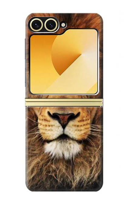 S2870 ライオン Lion King of Beasts Samsung Galaxy Z Flip 6, Flip 7 FE バックケース、フリップケース・カバー