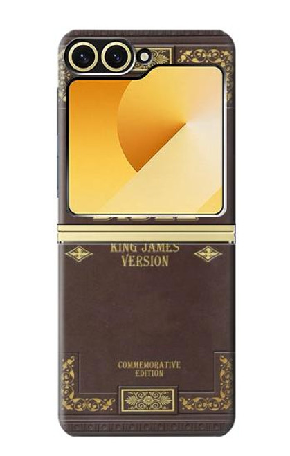 S2889 聖書 Holy Bible Cover King James Version Samsung Galaxy Z Flip 6, Flip 7 FE バックケース、フリップケース・カバー