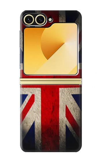 S2894 ヴィンテージイギリス旗 Vintage British Flag Samsung Galaxy Z Flip 6, Flip 7 FE バックケース、フリップケース・カバー