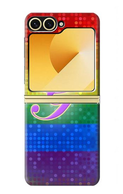 S2899 レインボーLGBTゲイプライド旗 Rainbow LGBT Gay Pride Flag Samsung Galaxy Z Flip 6, Flip 7 FE バックケース、フリップケース・カバー