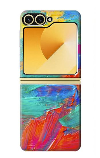 S2942 ブラシ絵画 Brush Stroke Painting Samsung Galaxy Z Flip 6, Flip 7 FE バックケース、フリップケース・カバー