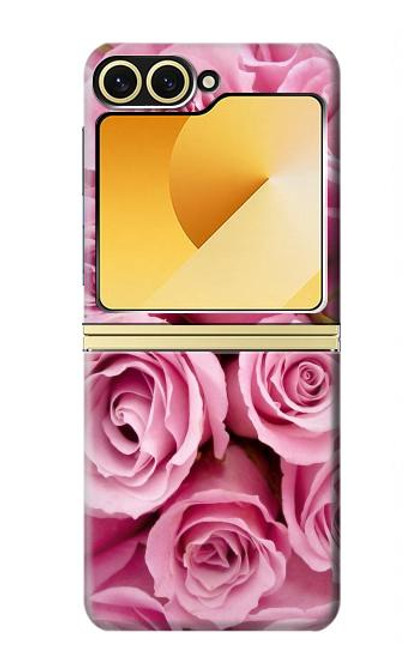 S2943 ピンクローズ Pink Rose Samsung Galaxy Z Flip 6, Flip 7 FE バックケース、フリップケース・カバー