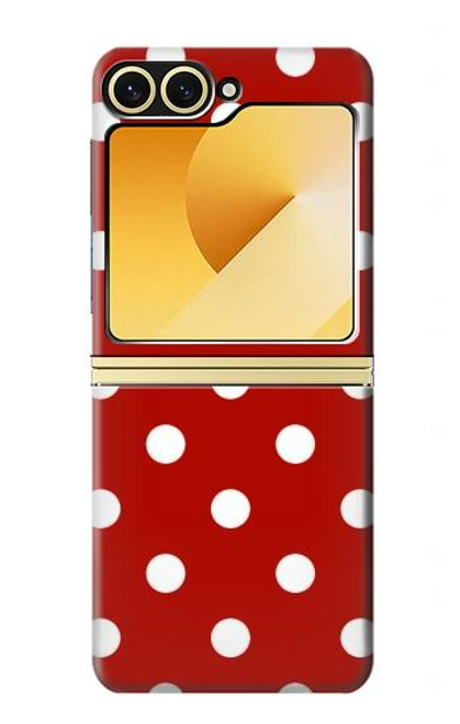 S2951 赤の水玉 Red Polka Dots Samsung Galaxy Z Flip 6, Flip 7 FE バックケース、フリップケース・カバー