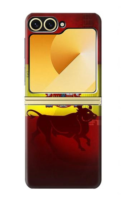S2984 スペインサッカー Spain Football Soccer Flag Samsung Galaxy Z Flip 6, Flip 7 FE バックケース、フリップケース・カバー