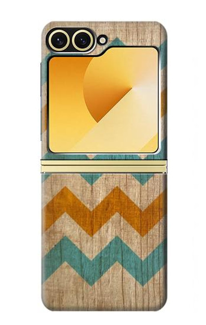 S3033 ヴィヴィッドシェブロングラフィック Vintage Wood Chevron Graphic Printed Samsung Galaxy Z Flip 6, Flip 7 FE バックケース、フリップケース・カバー