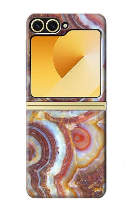 S3034 大理石グラフィック Colored Marble Texture Printed Samsung Galaxy Z Flip 6, Flip 7 FE バックケース、フリップケース・カバー