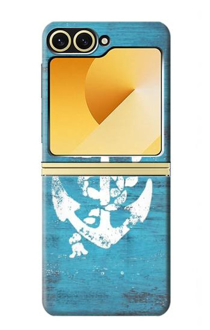 S3053 マリンアンカー Marine Anchor Blue Samsung Galaxy Z Flip 6, Flip 7 FE バックケース、フリップケース・カバー