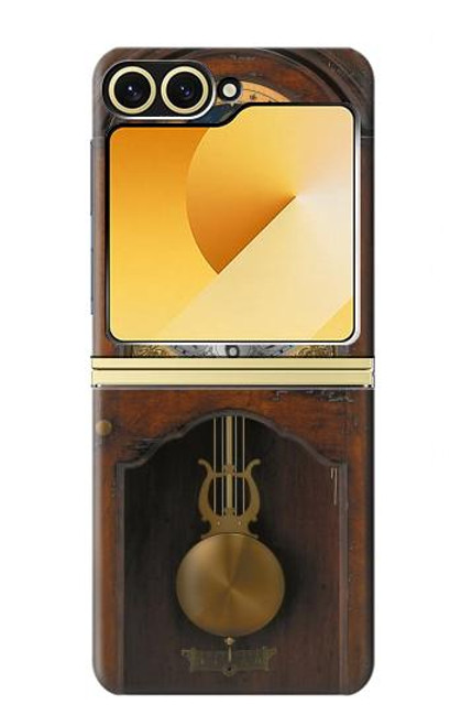 S3173 大きな古時計 Grandfather Clock Antique Wall Clock Samsung Galaxy Z Flip 6, Flip 7 FE バックケース、フリップケース・カバー