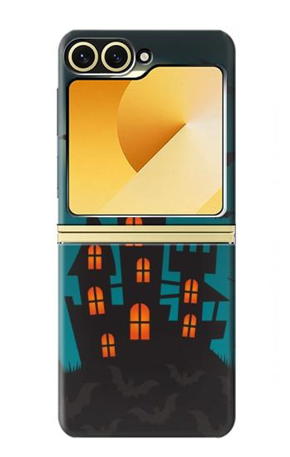 S3268 ハロウィンフェスティバル城 Halloween Festival Castle Samsung Galaxy Z Flip 6, Flip 7 FE バックケース、フリップケース・カバー