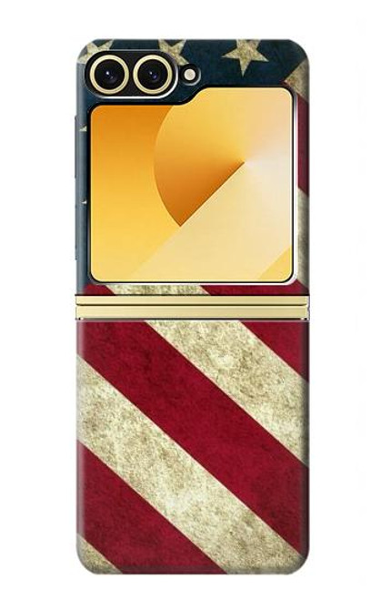 S3295 米国の国旗 US National Flag Samsung Galaxy Z Flip 6, Flip 7 FE バックケース、フリップケース・カバー