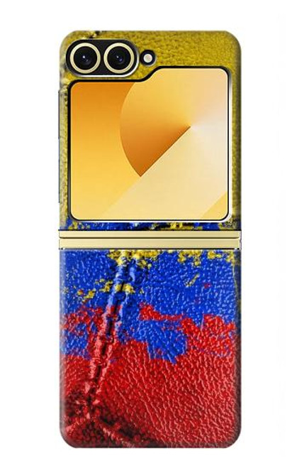 S3306 コロンビアの旗ビンテージフットボールのグラフィック Colombia Flag Vintage Football Graphic Samsung Galaxy Z Flip 6, Flip 7 FE バックケース、フリップケース・カバー