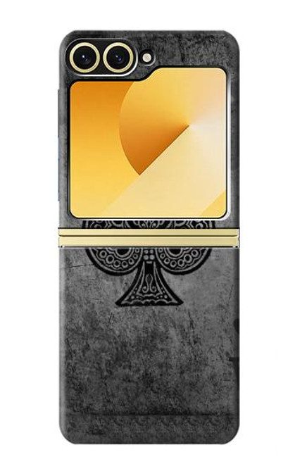 S3446 エーススペード Black Ace Spade Samsung Galaxy Z Flip 6, Flip 7 FE バックケース、フリップケース・カバー