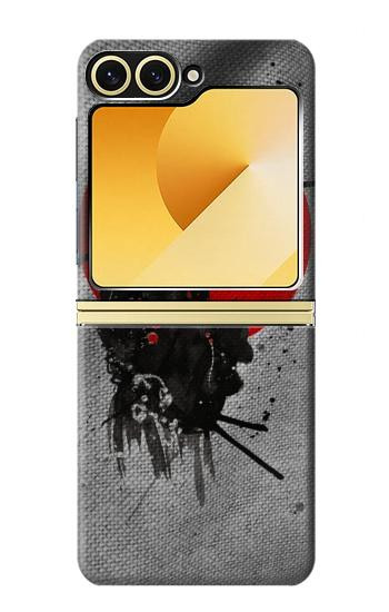 S3517 日本国旗Sa Japan Flag Samurai Samsung Galaxy Z Flip 6, Flip 7 FE バックケース、フリップケース・カバー