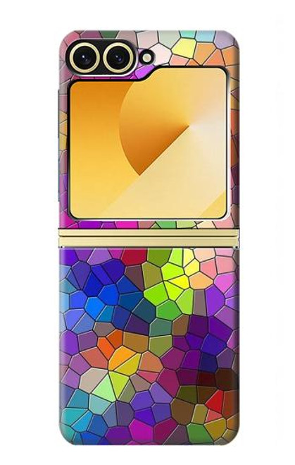 S3677 カラフルなレンガのモザイク Colorful Brick Mosaics Samsung Galaxy Z Flip 6, Flip 7 FE バックケース、フリップケース・カバー
