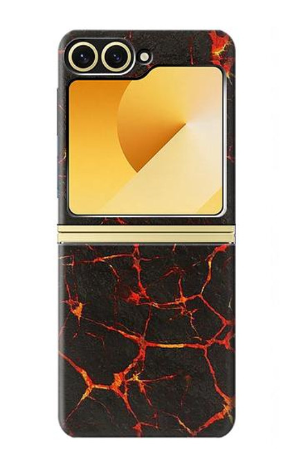 S3696 溶岩マグマ Lava Magma Samsung Galaxy Z Flip 6, Flip 7 FE バックケース、フリップケース・カバー