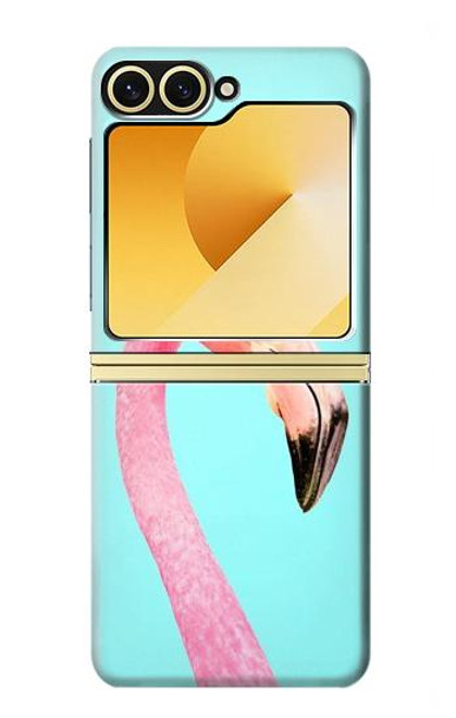 S3708 ピンクのフラミンゴ Pink Flamingo Samsung Galaxy Z Flip 6, Flip 7 FE バックケース、フリップケース・カバー