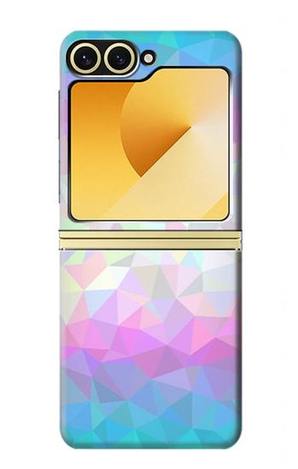 S3747 トランスフラッグポリゴン Trans Flag Polygon Samsung Galaxy Z Flip 6, Flip 7 FE バックケース、フリップケース・カバー