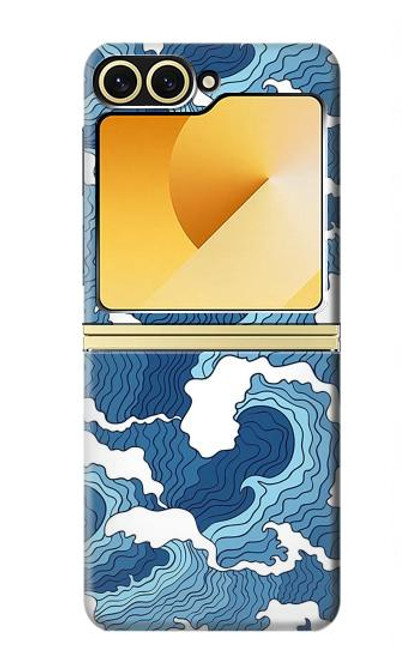 S3751 波のパターン Wave Pattern Samsung Galaxy Z Flip 6, Flip 7 FE バックケース、フリップケース・カバー S3751 波のパターン Wave Pattern Samsung Galaxy Z Flip 6, Flip 7 FE バックケース、フリップケース・カバー