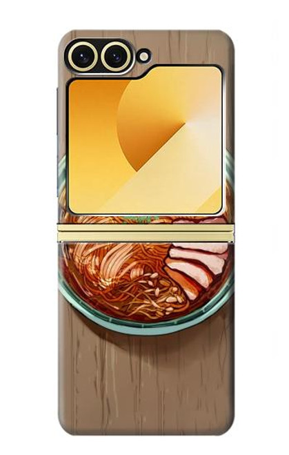 S3756 ラーメン Ramen Noodles Samsung Galaxy Z Flip 6, Flip 7 FE バックケース、フリップケース・カバー