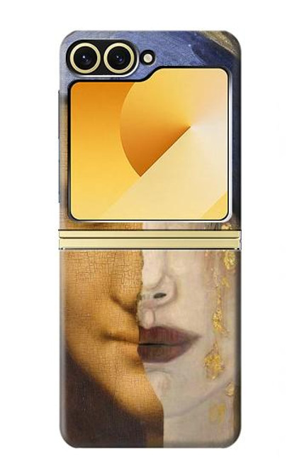 S3853 モナリザ グスタフクリムト フェルメール Mona Lisa Gustav Klimt Vermeer Samsung Galaxy Z Flip 6, Flip 7 FE バックケース、フリップケース・カバー