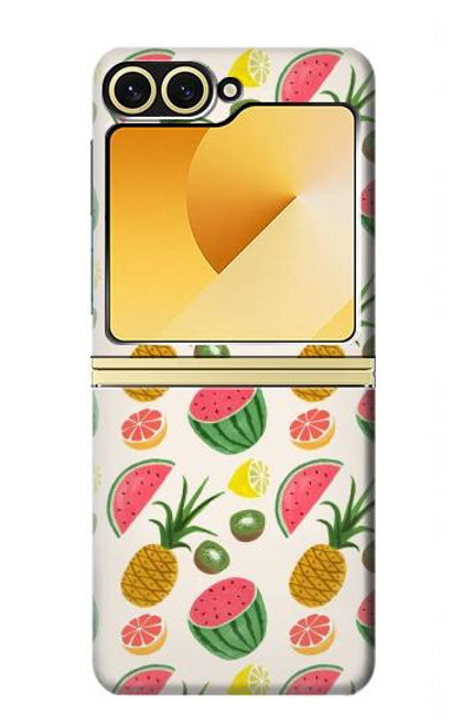 S3883 フルーツ柄 Fruit Pattern Samsung Galaxy Z Flip 6 バックケース、フリップケース・カバー