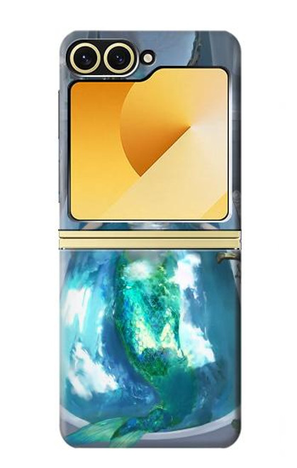 S3912 可愛いリトルマーメイド アクアスパ Cute Little Mermaid Aqua Spa Samsung Galaxy Z Flip 6, Flip 7 FE バックケース、フリップケース・カバー