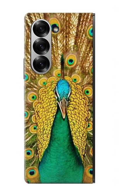S0513 孔雀 Peacock Samsung Galaxy Z Fold 6 バックケース、フリップケース・カバー