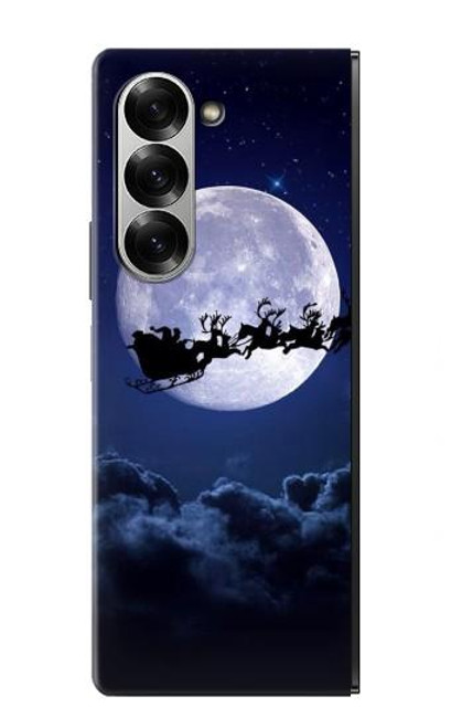 S3508 クリスマスサンタ Xmas Santa Moon Samsung Galaxy Z Fold 6 バックケース、フリップケース・カバー