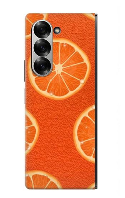 S3946 オレンジのシームレスなパターン Seamless Orange Pattern Samsung Galaxy Z Fold 6 バックケース、フリップケース・カバー